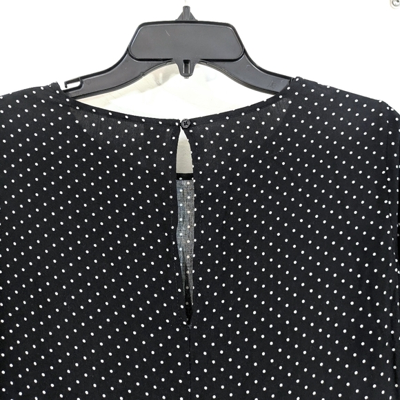 Old Navy Black & White Polka Dot Ruffle Sleeve Shift Dress - Size Small Womens S - Picture 8 of 10
